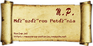 Mészáros Petúnia névjegykártya